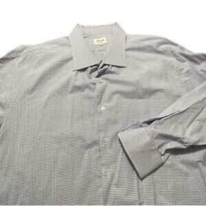 Hamilton Co. Shirt Men XXL Modern LS Button Down USA Gingham Plaid Purple & Blue